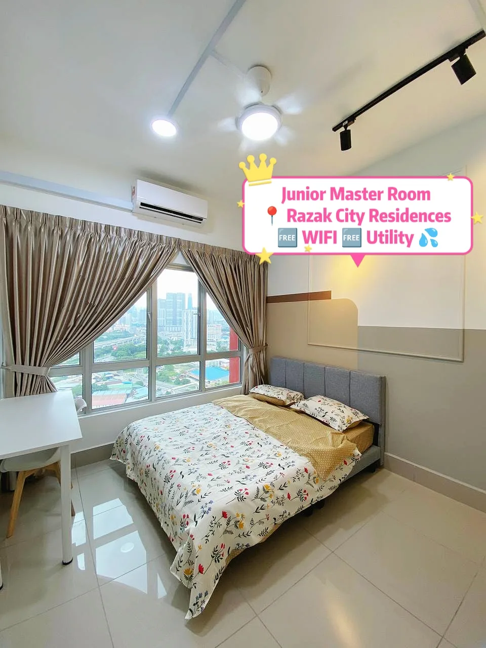 Brand New Lovely Master Room At Razak City Residences | RoomGrabs