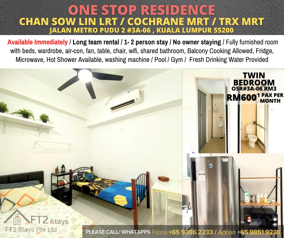 u7438 IMMEDIATE OSR3A 06 RM3 RM 600 MYR | RoomGrabs