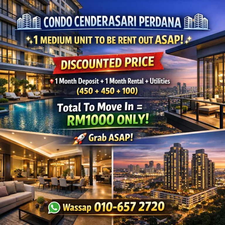 medium room @Condominium Cenderasari Perdana 3 1000379976 | RoomGrabs