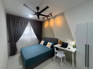 FEMALE UNIT💃🏻MASTER BEDROOM🚿PRIVATE BATHROOM 🎯Residensi Riamas, OKR