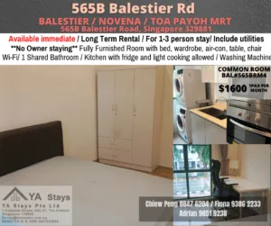 Room for rent / BALESTIER