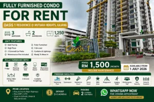 FULLY FURNISHED CONDO FOR RENT IN KAJANG 5 FULLY FURNISHED CONDO FOR RENT IN KAJANG