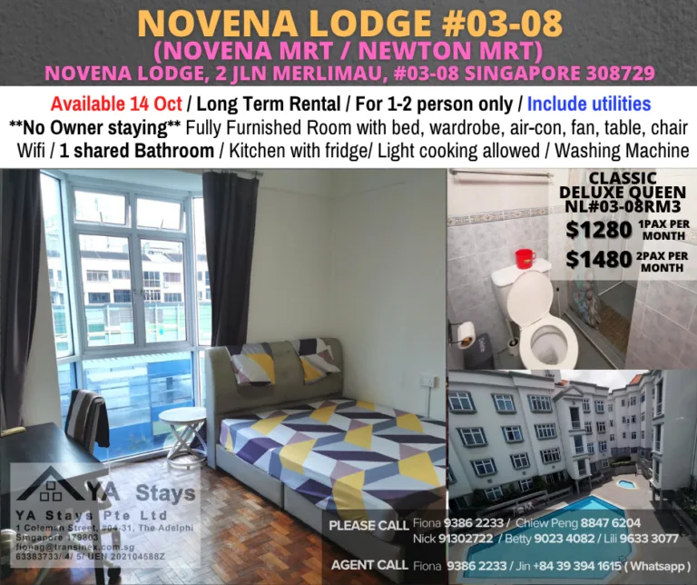Room for rent / 1pax stay / Available 14 Oct 3 NL03 08RM3 | RoomGrabs