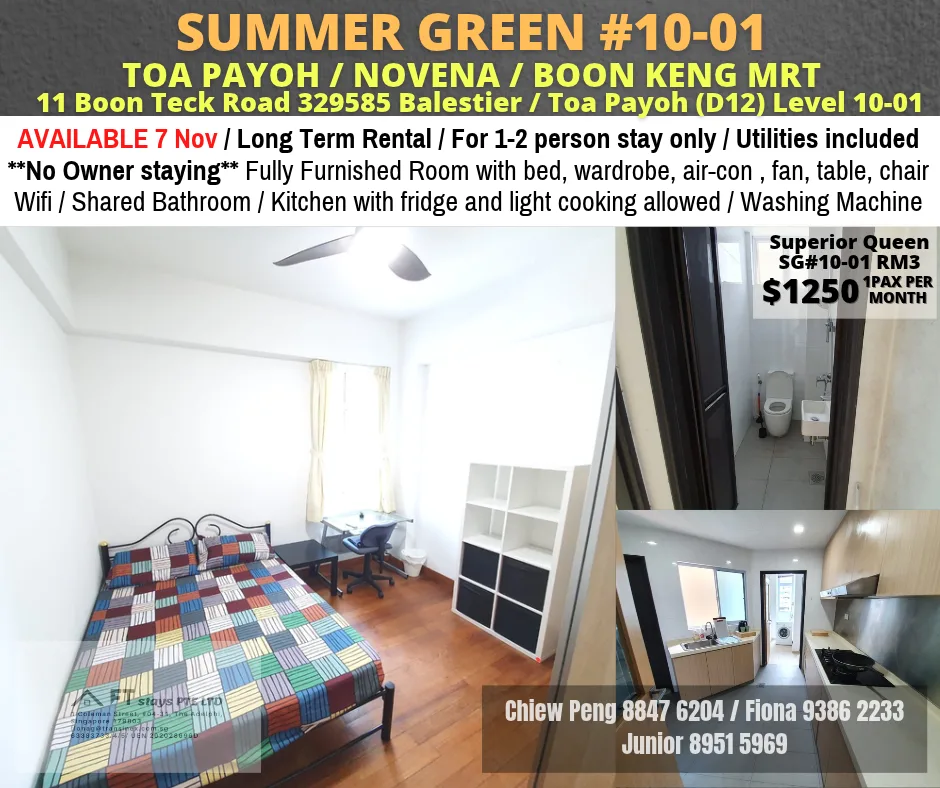 Room for rent / TOA PAYOH/Common room/ Available 7 Nov 3 SG10 01RM3 | RoomGrabs